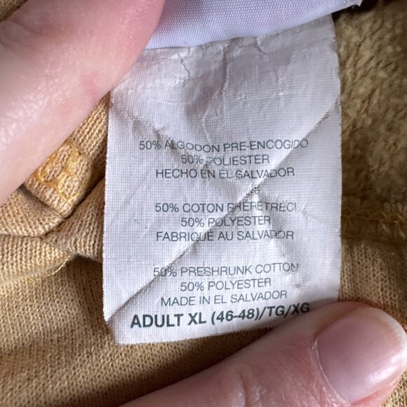 Vintage SeaWorld Force Hanes Heavyweight Comfort Sweatshirt Hoodie Yellow‎ XL - Picture 4 of 10